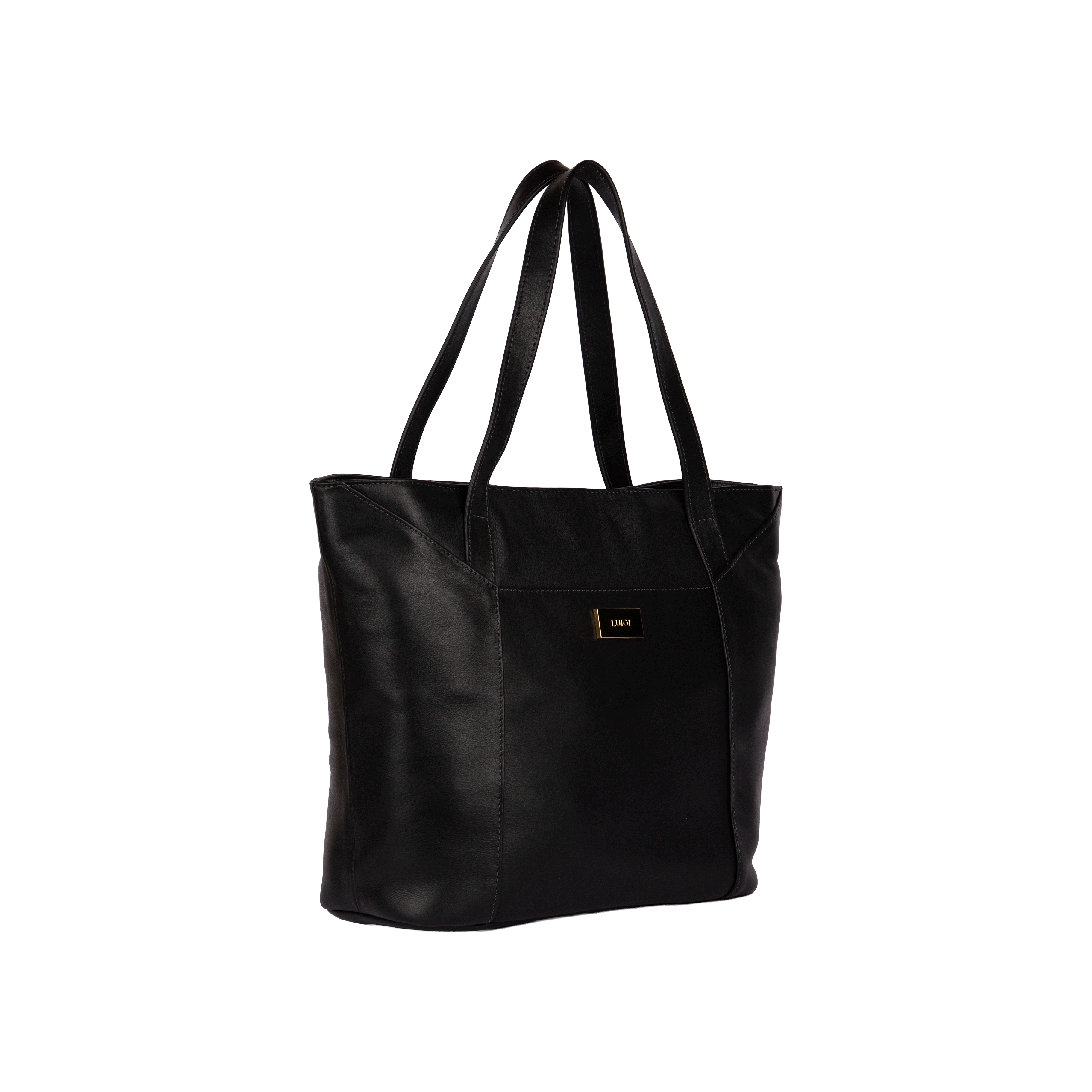 BOLSO DE CUERO NEGRO